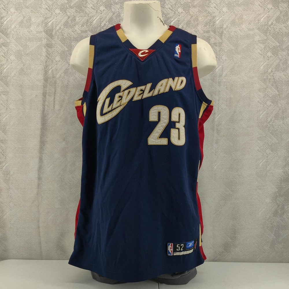 Vintage Reebok Lebron James Jersey Mens Size 52 Blue Cleveland Cavaliers NBA Y2K